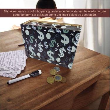 Imagem de Cofre Caixa Dinheiro Wood Box Japone Kakebo Desafio Dinblack