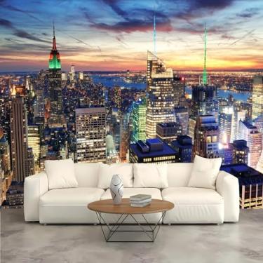 Imagem de Lcythiazole Papel de parede murais da cidade, murais do pôr do sol, papel de parede de edifícios altos, papel de parede mural de edifícios grandes, para sala de estar, quarto, café, descascar e colar