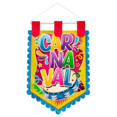 Imagem de Enfeite Painel Carnaval Escudo Bandeira Decoração - 01 unid - piffer