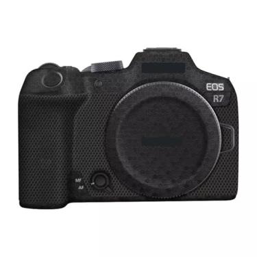 Imagem de Película para câmera Canon EOS R7 antirriscos envoltório de vinil filme de desenho animado protetor corporal casaco acessórios de fotografia adesivo (preto favo de mel)
