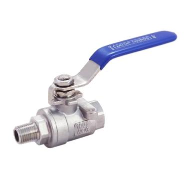 Imagem de ARITA Válvula esférica de corpo dividido, aço inoxidável 304 porta completa 1000PSI para água, óleo e gás, macho/fêmea NPT (1/10.2 cm macho e fêmea)