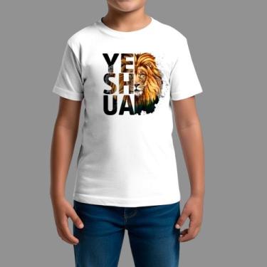 Imagem de Camisetas Infatil Básica Casual Moda Religiosa Manga Curta Yeshua Leon