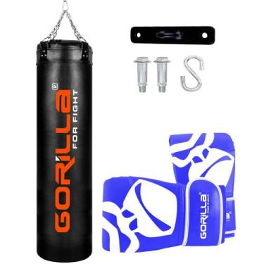 Imagem de Kit Saco De Pancada Profissional Boxe 180 Cm + Luva Bate Saco Pro + Su