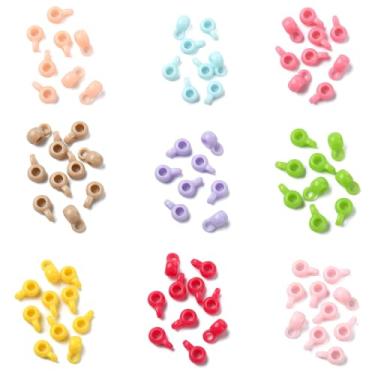 Imagem de KitBeads 90 peças, 9 cores, contas de acrílico, coluna, tubo, contas, penduradas, conectores, cabides para pulseiras europeias, joias e suprimentos