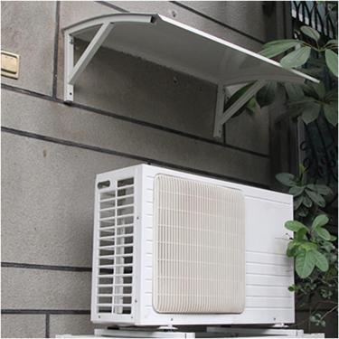 Imagem de Coves externas de unidade externa do ar condicionado, tampa externa de ar condicionado externo, enseada de unidade AC à prova de vento, toldo de dossel de chuva, proteção contra neve de chuv