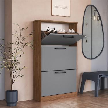 Imagem de Sapateira para Quarto 18 Pares Melissa Freijó/Cinza