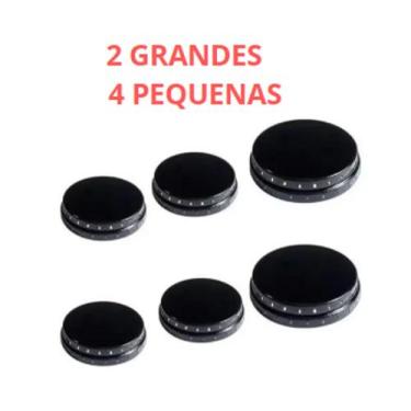Imagem de Kit 6 tampas espalhadores para Boca de Fogão Esmaltec Caribe, Bali, 4 
