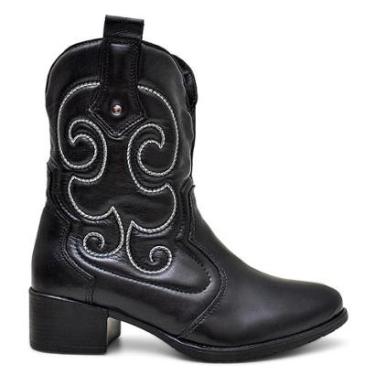 Imagem de Bota Feminina Texana Cano Medio Country Confortavel Cor 33 ao 40 Cor:;Tamanho:40-Feminino