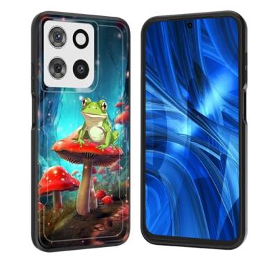 Imagem de JHYYTUJTYP Capa para Moto G Power 5G 2025, [Teste de queda de grau militar] Capa protetora resistente à prova de choque resistente para Motorola Moto G Power 5G 2025 17.3 cm, cogumelo estético e sapo