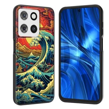 Imagem de JHYYTUJTYP Capa para Moto G Power 5G 2025, [Teste de queda de grau militar] Capa protetora resistente à prova de choque resistente para Motorola Moto G Power 5G 2025 6,8 polegadas, ondas japonesas