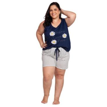 Imagem de Baby Doll Malha Blusa Regata Plus Size G1/G2/G3 Tam Especial - Pijamas