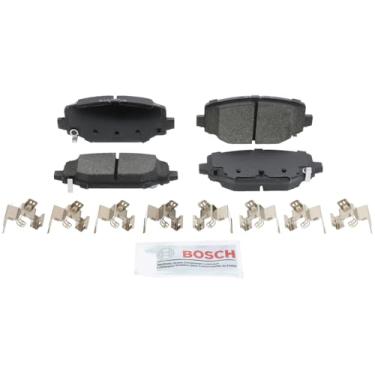 Imagem de BOSCH BE1596H Conjunto de pastilhas de freio a disco de cerâmica azul com ferragens - Compatível com Chrysler Town & Country selecionados; Dodge Grand Caravan, Journey; Ram C/V; Volkswagen Routan