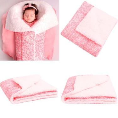 Imagem de Coberdrom Edredom com Sherpa para Bebê Floral 1 Peça - Amora Enxovais,