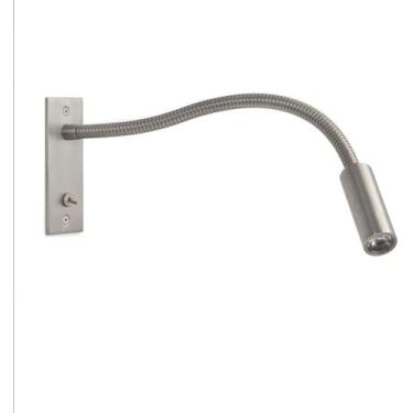 Imagem de Lâmpadas De Leitura Led, Luzes De Leitura Embutidas Para Cabeceira De Cama, Luz De Pescoço De Ganso Flexível Com Interruptor, 3000k, Holofote De Cabeceira De Quarto, Decoração, Nickel