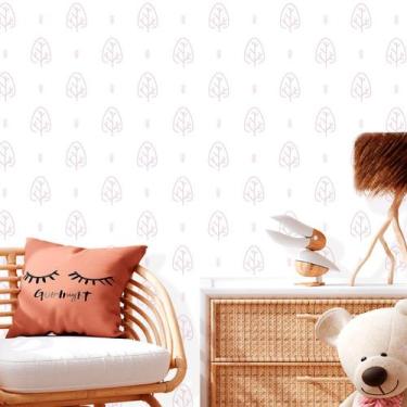 Imagem de Papel de Parede Autocolante Vinil  Baby Pink Tree 300 - Inove Papéis d