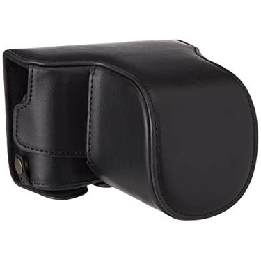 Imagem de MegaGear Ever Ready Capa de couro para câmera compatível com Olympus Pen E-PL10, E-PL9 (14-42 mm), Preto