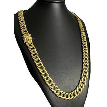 Imagem de Cordão Grumet 15Mm São Jorge - Banhado A Ouro 18K - Tojoia18K