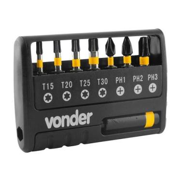 Imagem de Jogo bits/ponteiras de impacto s2 c/9 peças encaixe 1/4" vd - VONDER
