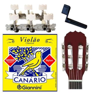 Imagem de Tarraxa p/ Violão Nylon Jogo de Cordas Canario e Encordoador - Smart