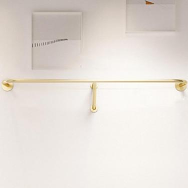 Imagem de Prateleiras De Roupas De Varejo Rack De Roupas Douradas, Rack De Exibição De Roupas De Barra Pendurado Na Parede, Rack De Pendurado Na Parede De Loja De Roupas, Cabide De Arm, Length 180cm