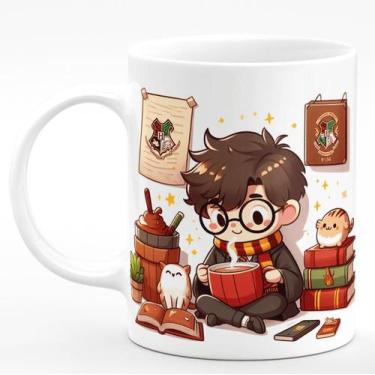 Imagem de Caneca de Porcelana Harry Potter 325ml Reading Cat - PRMUG
