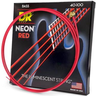 Imagem de DR Strings Cordas Lite para baixo vermelho neon de alta definição (NRB40)
