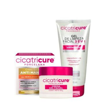 Imagem de Kit Sabonete Gel de Limpeza Facial 150ml + Hidratante Porcelana Cicatr