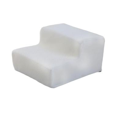 Imagem de WeiLaiKeQi Escada para cães de 2 degraus, leve, antiderrapante, para cama de escalada de gatinhos, escada para animais de estimação para cães mais velhos, Branco