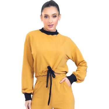 Imagem de Moletom Onça Preta Cropped Lust IV23 Bege Feminino-Feminino