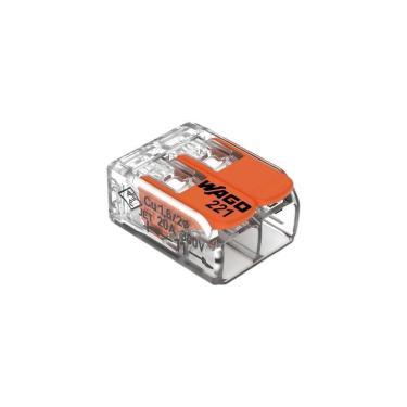 Imagem de Conector Emenda 2 Polos 221-412 - Wago