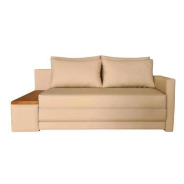 Imagem de Sofá Cama Casal com Tampo Lateral Esquerdo Tecido Impermeável Acquablo