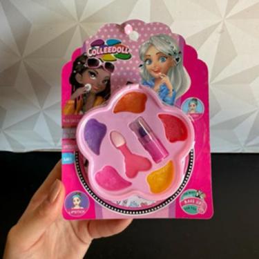 Imagem de Estojo de maquiagem infantil com sombra e batom para crianças na carte
