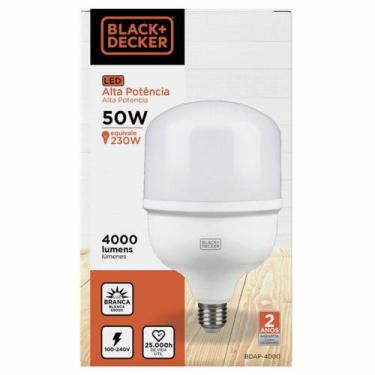 Imagem de Lâmpada led alta potência t120 50w 6500k black+Decker Mais vendida Ter