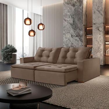 Imagem de Sofá Texas Retrátil E Reclinável 180cm Bege