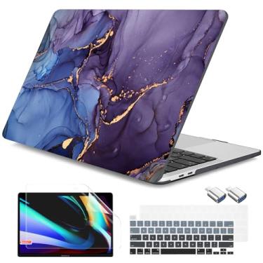 Imagem de DONGKE Capa Para Macbook Pro 13" 2023-2022 - Versão 2016 M2 A2338 M1 A2251 A2289 A2159 A1989 A1706 Touch Bar E Id, Rígida Com Adaptador Usb-C Teclado, Arte Tinta A Álcool