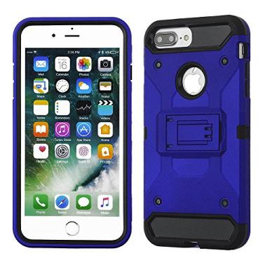 Imagem de Cube Capa para Apple iPhone 8 Plus/7P/6S P/6P - Suporte azul cobalto com amortecedor frontal de TPU preto