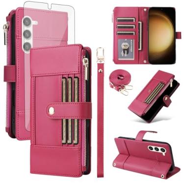 Imagem de Asuwish Capa de celular para Samsung Galaxy S23 Plus S23+ 5G carteira celular com protetor de tela com bloqueio de RFID, alça transversal, suporte para cartão S23plus 23S + S 23 23+ SM-S916U 16.8 cm