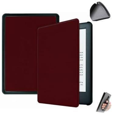 Imagem de Yzlvigrous Capa para Kindle 11th Gen 2024/2022, Capa Ultra Slim PU com Sono/despertar Automático, Tampa de 6 Polegadas com Alça de Mão e Casca Traseira de TPU Suave, Modelo: RS23CV/C2V2L3