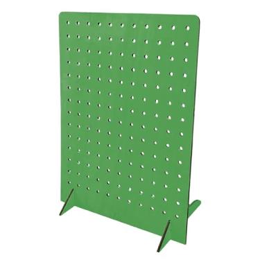 Imagem de Suporte de exibição de pegboard para joias, feiras de artesanato, venda, eventos de fornecedores, ferramentas, organizador de acessórios para quadro de pinos, GG 29,8 cm C x 11 cm L x 40 cm A, verde
