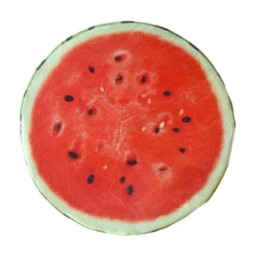 Imagem de Almofada de assento de 39 cm, 7 cm de espessura, almofadas de espuma antiderrapante para cadeiras de jantar, almofada de chão com padrão de frutas realista, almofada de cadeira removível e