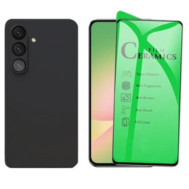 Imagem de Capinha Para Galaxy A56 Capa Preta Premium Proteção Câmera + Película Cerâmica Nanogel