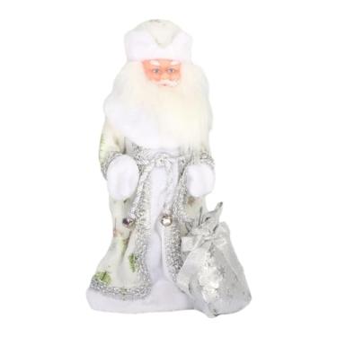 Imagem de rockible Brinquedo de Natal Papai Noel 30cm com Função de Cantar E Dançar para Mesa, branco, Tamanho real