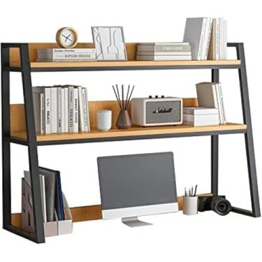 Imagem de Organizador De Estante De Mesa - Suporte De Prateleira De Mesa, Estante Industrial De 2 Andares, Estante De Mesa Para Mesa De Computador, Prateleira De Exibição De Rack De Arm, A, 95x32x90cm