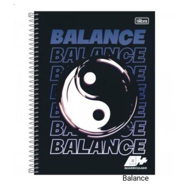 Imagem de Caderno Quadriculado 1x1 Universitário D+ 96 Folhas Tilibra, Balance