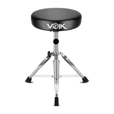 Imagem de Banco de Bateria Metal Cromado Voik B950 Regulável Até 150kg