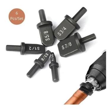 Imagem de Brocas Alargador Expansor Cano Tubo De Cobre Alumínio 6 Pcs
