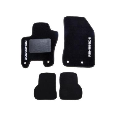 Imagem de Kit Tapete Carpete Jeep Renegade 2015 Até 2019 Preto