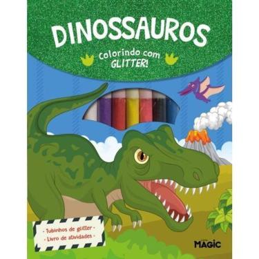 Imagem de Livro Dinossauros - Colorindo Com Glitter - Magic Kids