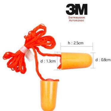 Imagem de Protetor Auricular 3M 1110 3M Brasil 10 Pares Cor Alaranjado