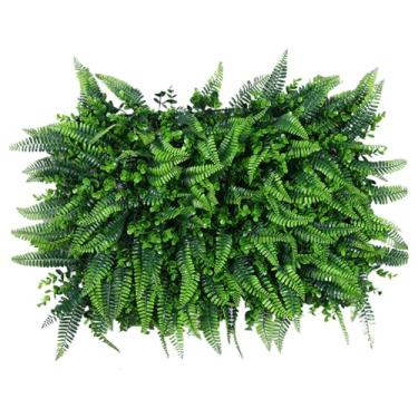 Imagem de Painéis de sebes artificiais, painéis de parede de plantas artificiais 61 × 40 cm, treliça de grau, parede de grama, jardim, tela de grama, cenário de decoração de vegetação, estilo 1, pano de fundo